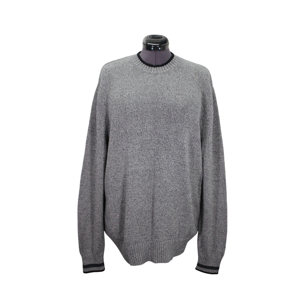 Eddie Bauer Crew Neck Sweater Men's XL Heather Gray Tight Knit Casual - Picture 1 of 11